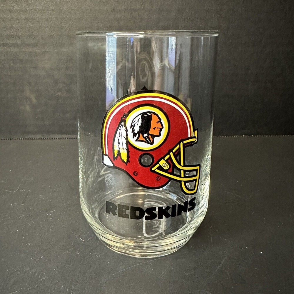 NFL Vintage Washington Redskins Drinking Glass Tumbler, 12oz Football